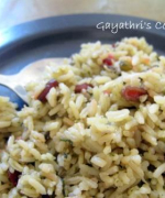 Beetroot Greens and Sprouts Pulao