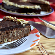 Eggless Chocolate Almond Cake- Reine de Saba avec Glaçage au Chocolat-Julia Child's Cake Recipe