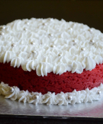 How To Bake  Eggless Red Velvet Cake In Pressure Cooker / Without Oven - Video Recipe