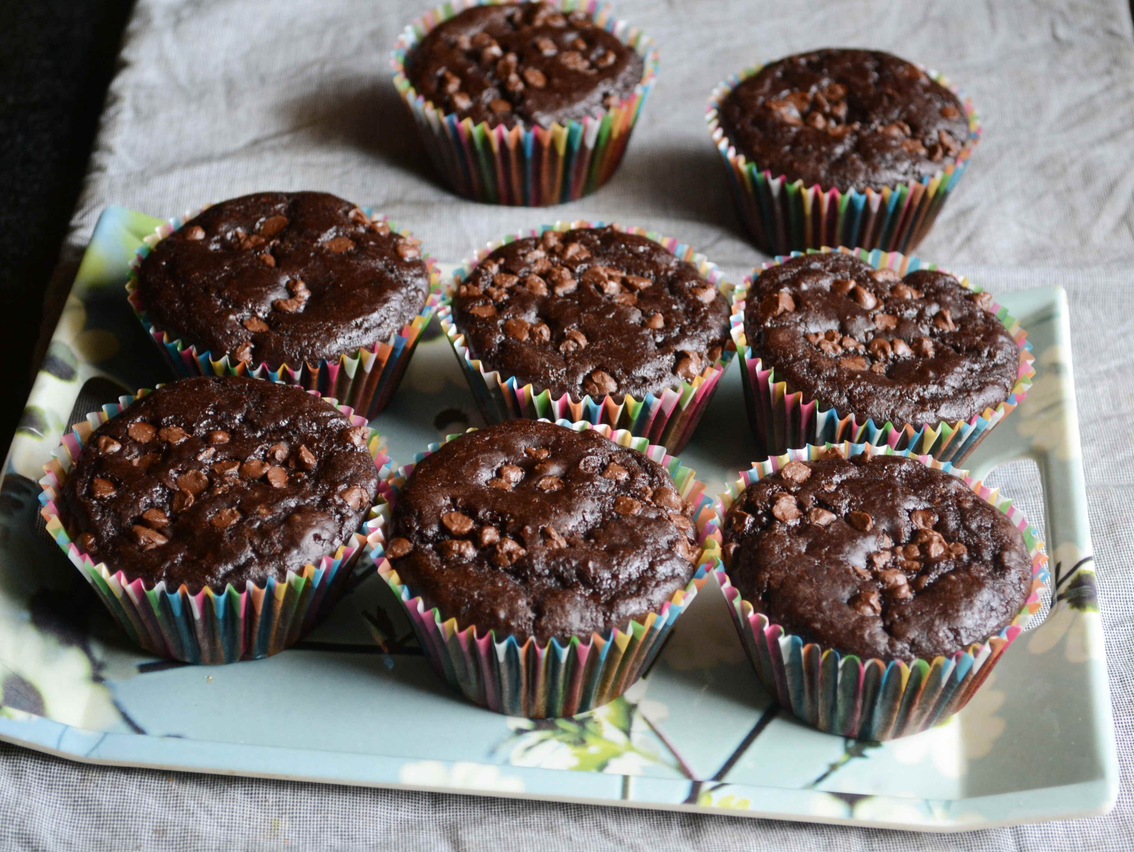 Eggless Chocolate Tutti Frutti Muffins Recipe – Gayathri&amp;#39;s Cook Spot