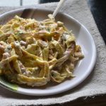 Alfredo Sauce With Low Carb Egg Pasta Recipe
