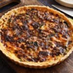 Eggless Spinach and Cheddar Cheese Quiche