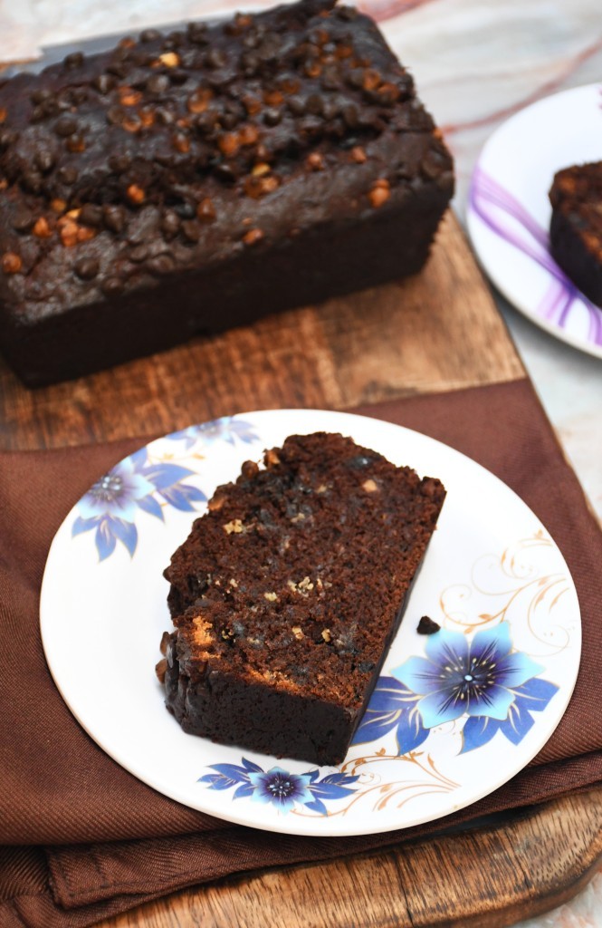 Eggless Chocolate Banana Bread Eggless Chocolate Banana Bread