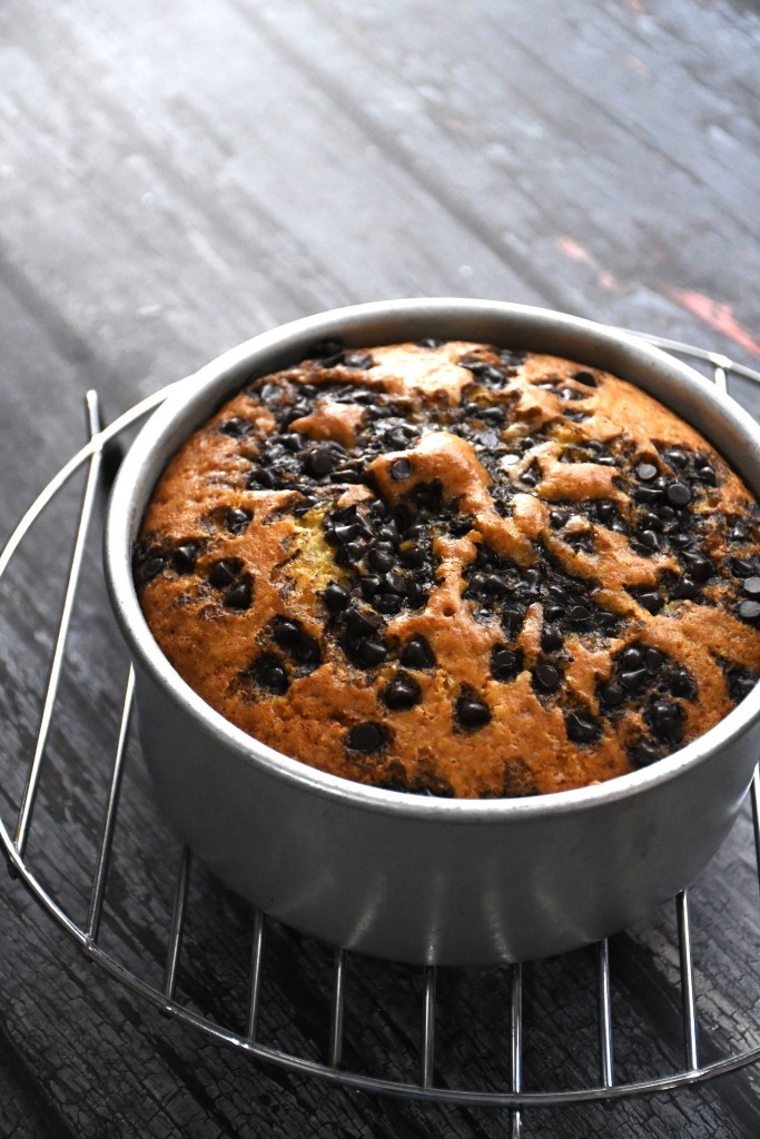Eggless Choco Chip Butter Cake